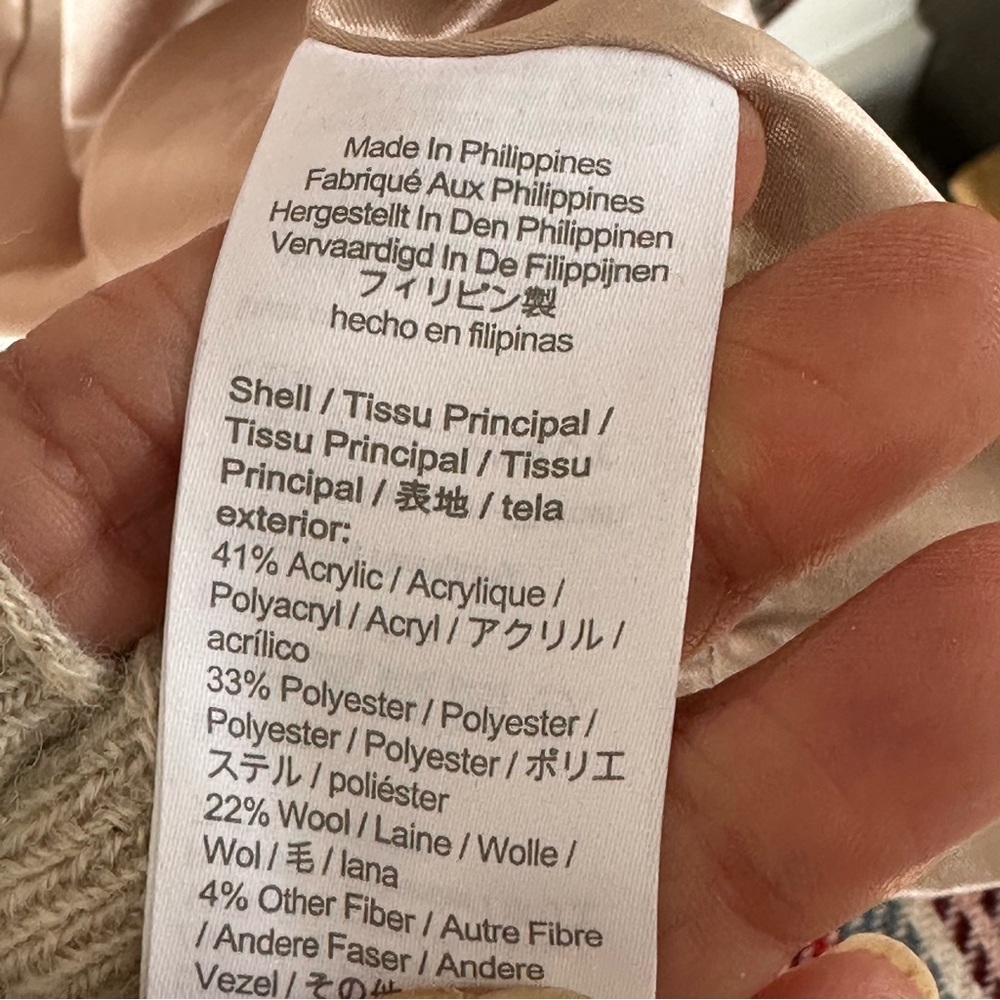 J. Crew Alfie Topcoat in Vintage Plaid Italian Wool Ivory Red Sz 6 - Picture 10 of 13